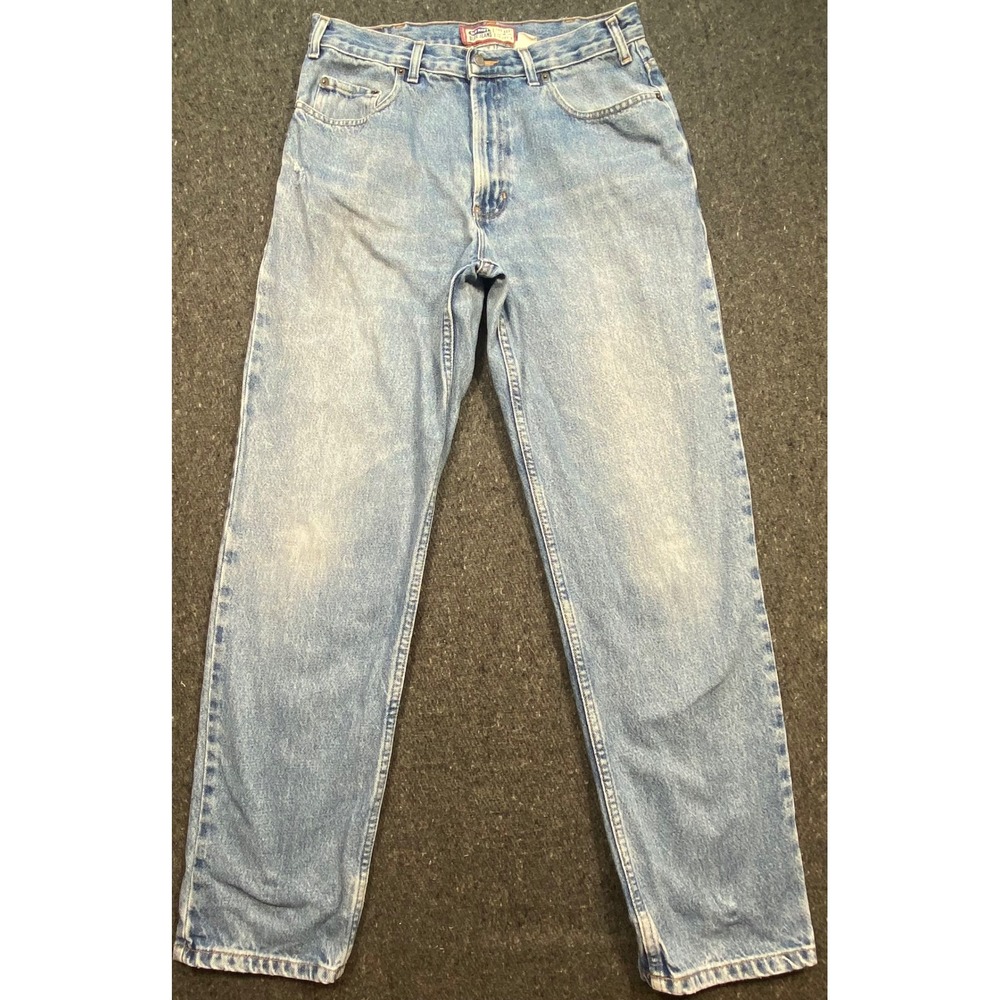 Old Navy Blue Jeans Number 7 34x32‎ Mens Light Wash Skater Grunge Denim
